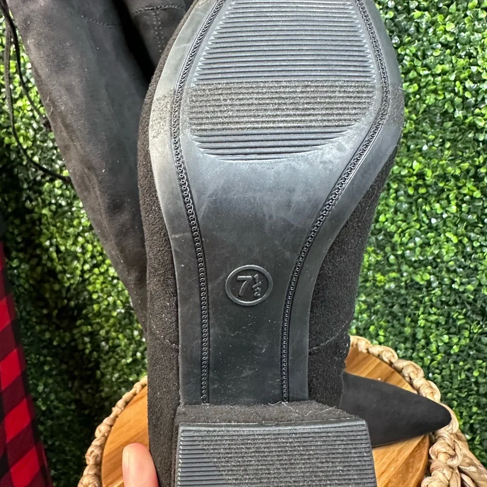 Black Over-the-Knee‎ ponit toe Women's Boots